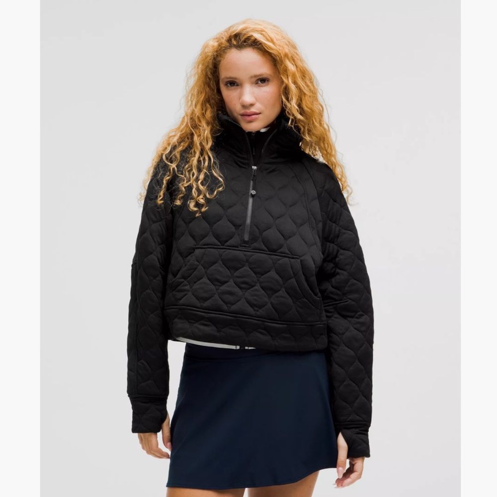 Lululemon Black Pullover Quilted Sweatshirt